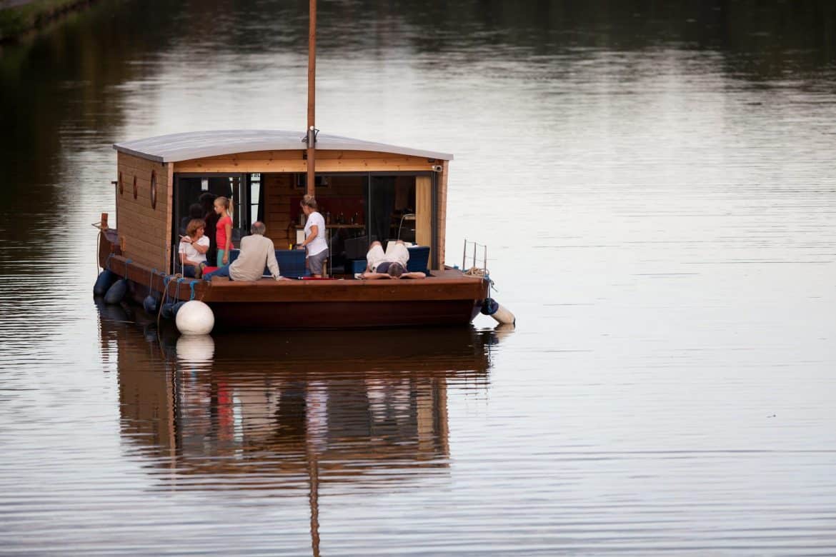 Maison flottante en Bourgogne